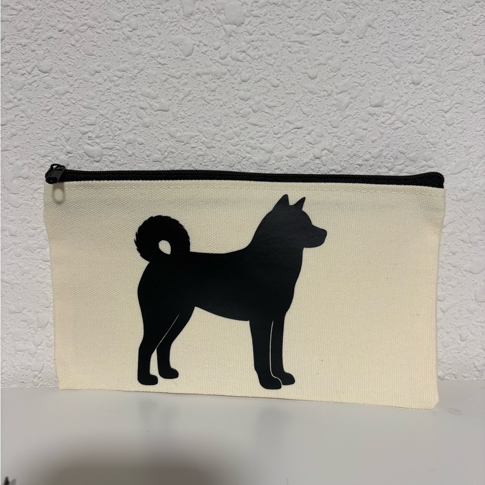 New Custom Akita Breed Dog Cosmetic Pouch